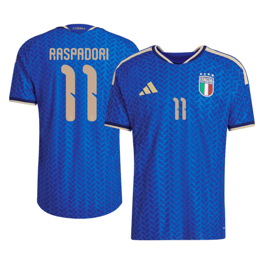 Camiseta Auténtica Raspadori #11 Italia 2026 Primera Equipación Copa del Mundo - Versión Jugador