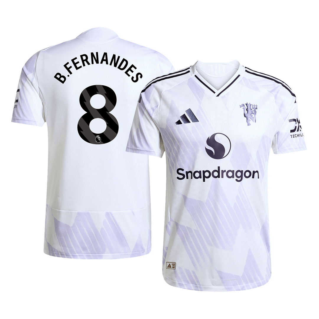 Camiseta Auténtica B. Fernandes #8 Manchester United 2025/26 Segunda Equipación - Versión Jugador