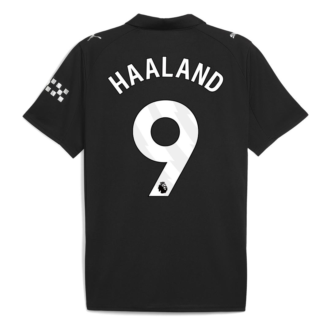 Camiseta Haaland #9 Manchester City 2025/26 Segunda Equipación - Versión Hincha