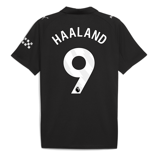 Camiseta Haaland #9 Manchester City 2025/26 Segunda Equipación - Versión Hincha