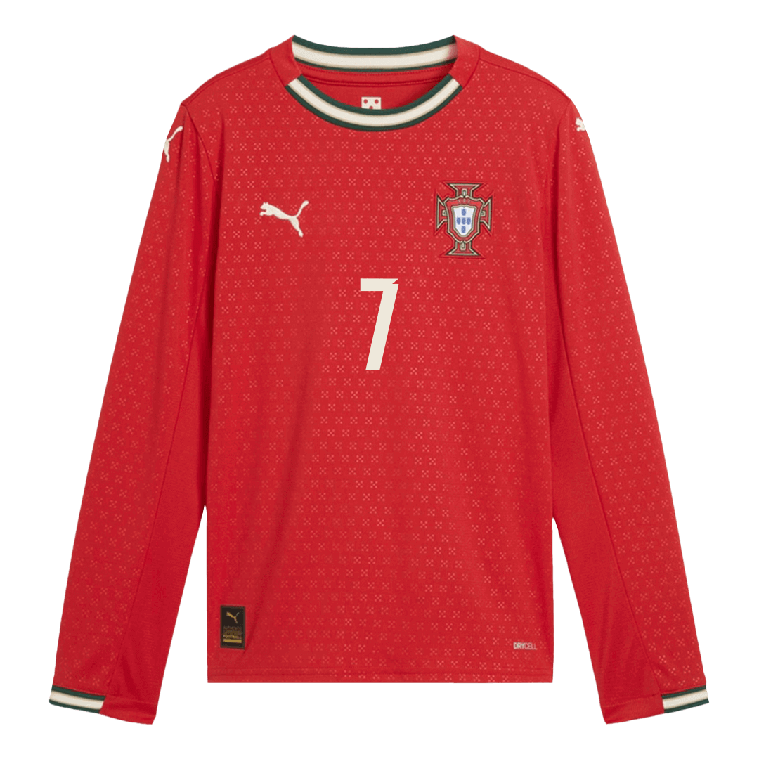 Camiseta Manga Larga Ronaldo #7 Portugal 2025 Primera Equipación Hombre - Versión Hincha - Vista 2