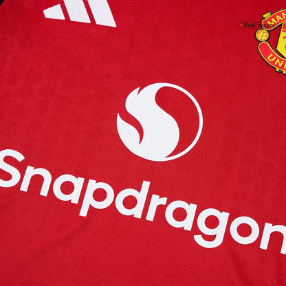 Camiseta Auténtica B. Fernandes #8 Manchester United 2025/26 Primera Equipación - Versión Jugador - Vista 4