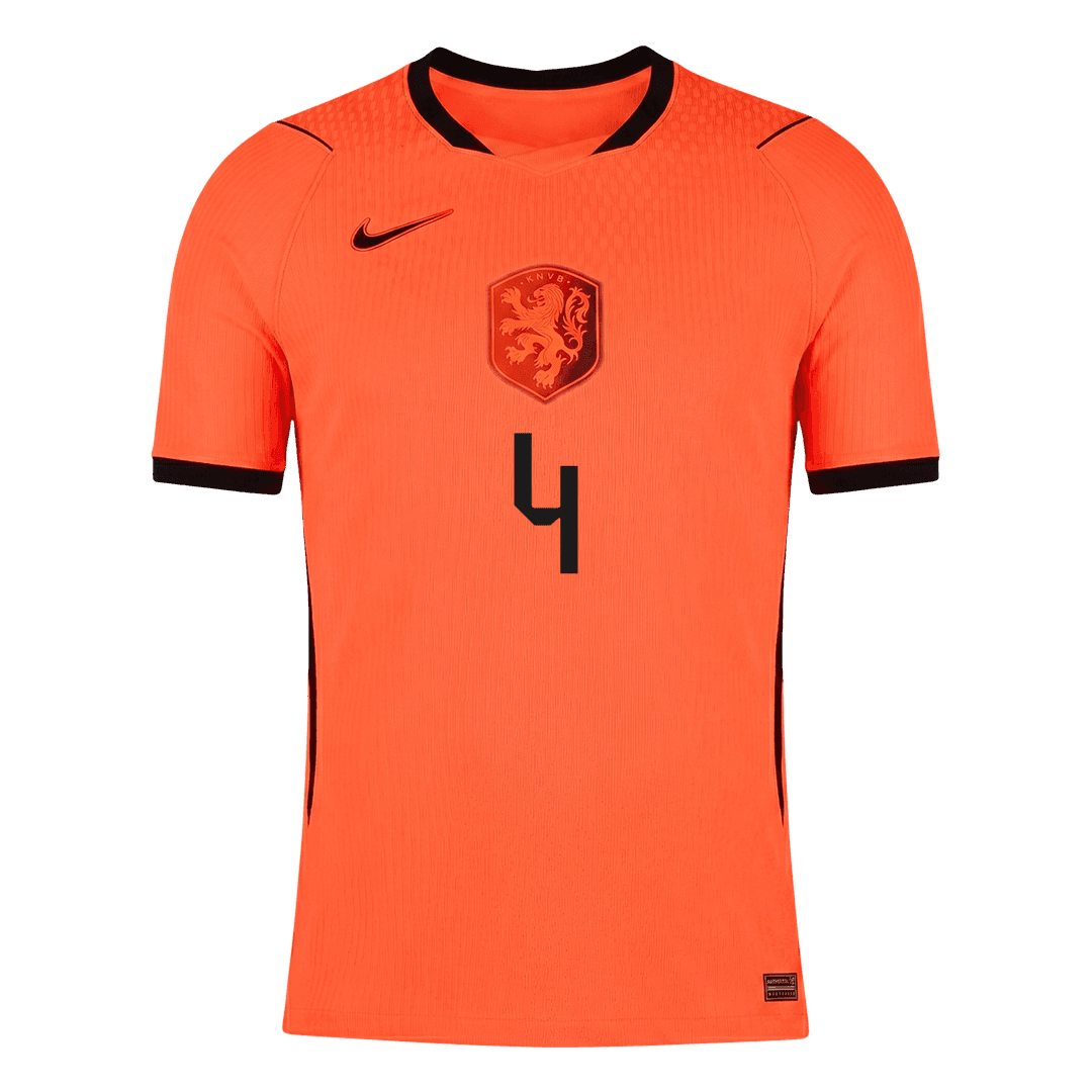 Camiseta Auténtica Virgil #4 Países Bajos 2026 Primera Equipación Copa del Mundo - Versión Jugador - Vista 8