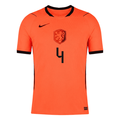 Camiseta Auténtica Virgil #4 Países Bajos 2026 Primera Equipación Copa del Mundo - Versión Jugador - Vista 8