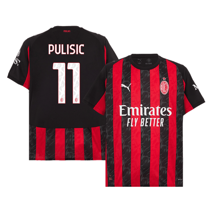 Camiseta Pulisic #11 AC Milan 2025/26 Primera Equipación - Versión Hincha