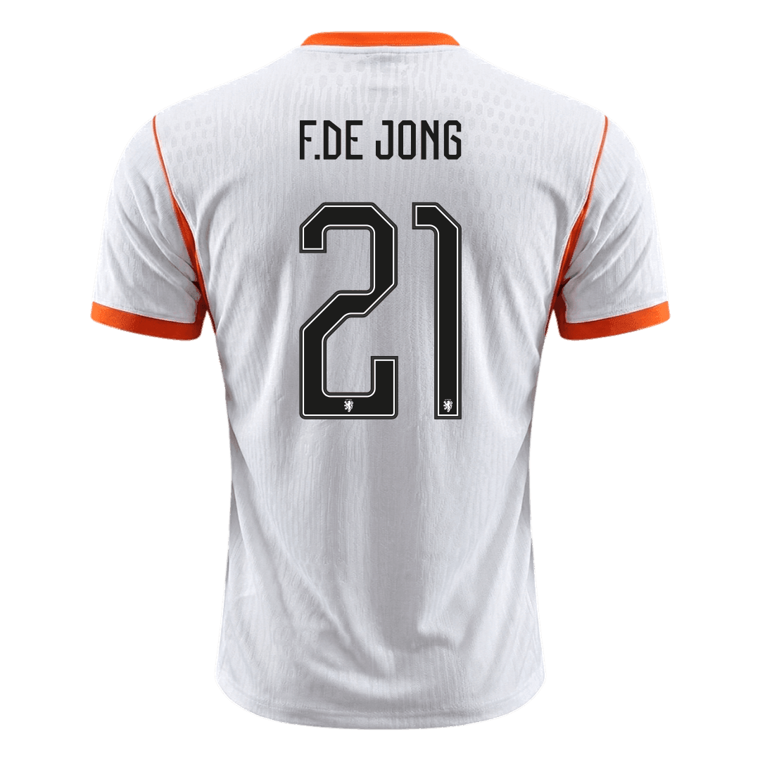 Camiseta Auténtica F. De Jong #21 Países Bajos 2026 Segunda Equipación Copa del Mundo - Versión Jugador - Vista 7