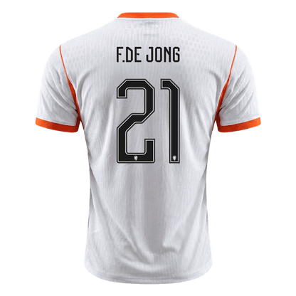 Camiseta Auténtica F. De Jong #21 Países Bajos 2026 Segunda Equipación Copa del Mundo - Versión Jugador - Vista 7