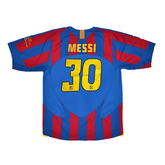 UCL Camiseta Retro 2005/06 Messi #30 Barcelona Primera Equipación