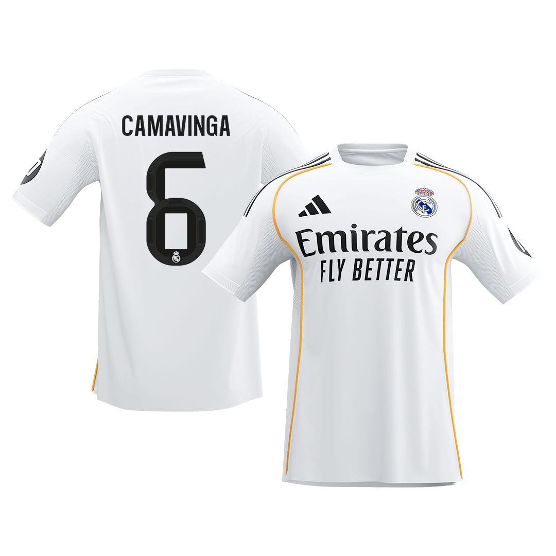 Camiseta Camavinga #6 Real Madrid 2025/26 Primera Equipación - Versión Hincha (Calidad Premium)