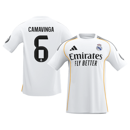 Camiseta Camavinga #6 Real Madrid 2025/26 Primera Equipación - Versión Hincha (Calidad Premium)