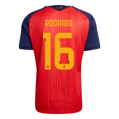 Camiseta Rodrigo #16 España 2026 Primera Equipación Copa del Mundo - Versión Hincha (Calidad Premium) - Vista 2
