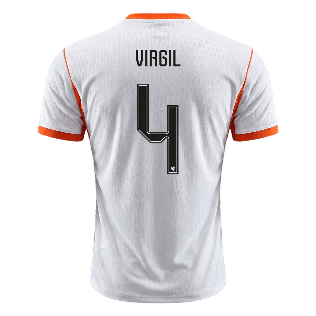 Camiseta Auténtica Virgil #4 Países Bajos 2026 Segunda Equipación Copa del Mundo - Versión Jugador - Vista 7