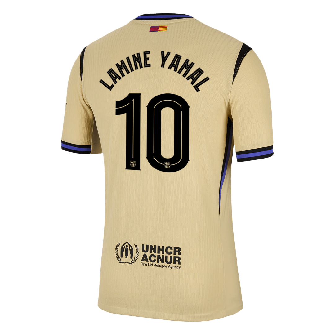 UCL Camiseta Auténtica Lamine Yamal #10 Barcelona 2025/26 Segunda Equipación - Versión Jugador