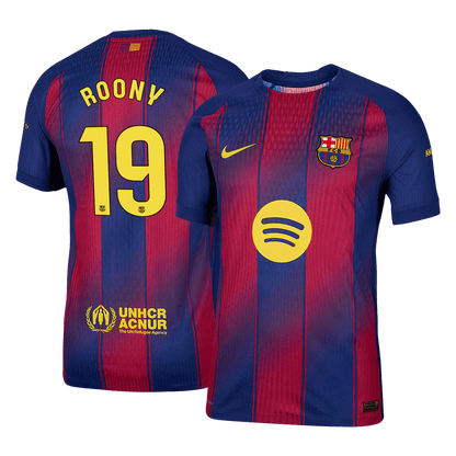 Camiseta Auténtica Roony #19 Barcelona 2025/26 Primera Equipación - Versión Jugador
