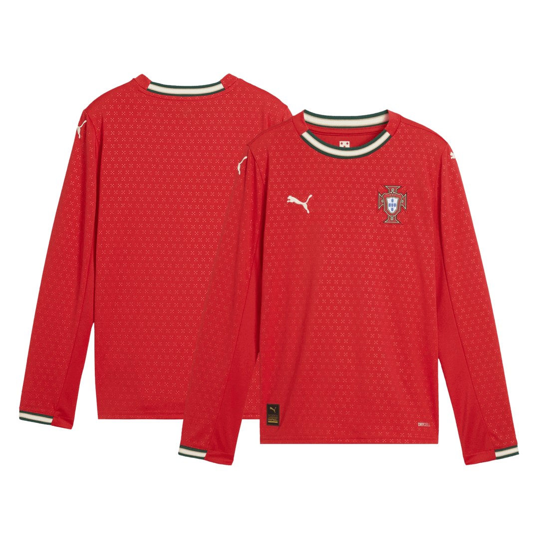 Camiseta Manga Larga Portugal 2025 Primera Equipación Hombre - Versión Hincha