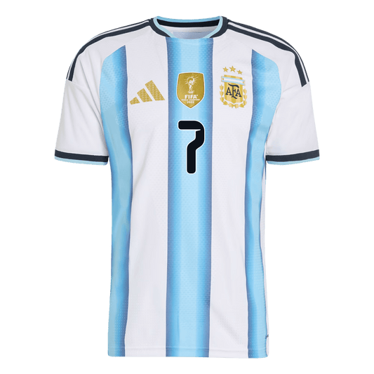 Camiseta Auténtica De Paul #7 Argentina 2026 Primera Equipación Copa del Mundo - Versión Jugador