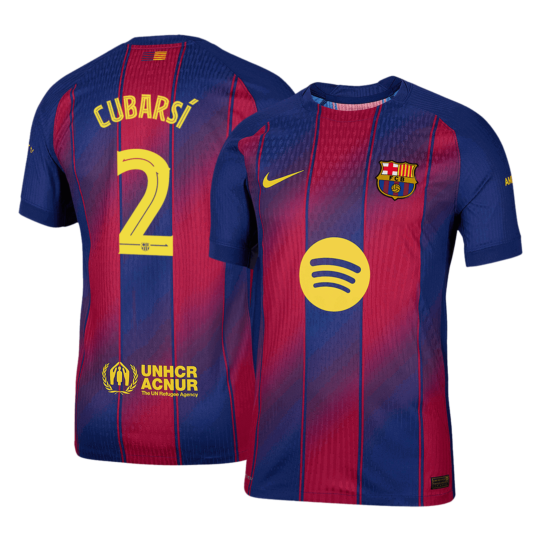 UCL Camiseta Auténtica Cubarsí #2 Barcelona 2025/26 Primera Equipación - Versión Jugador