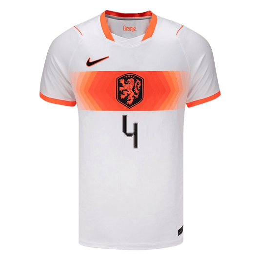 Camiseta VIRGIL #4 Netherlands 2026 Segunda Equipación Copa del Mundo - Versión Hincha