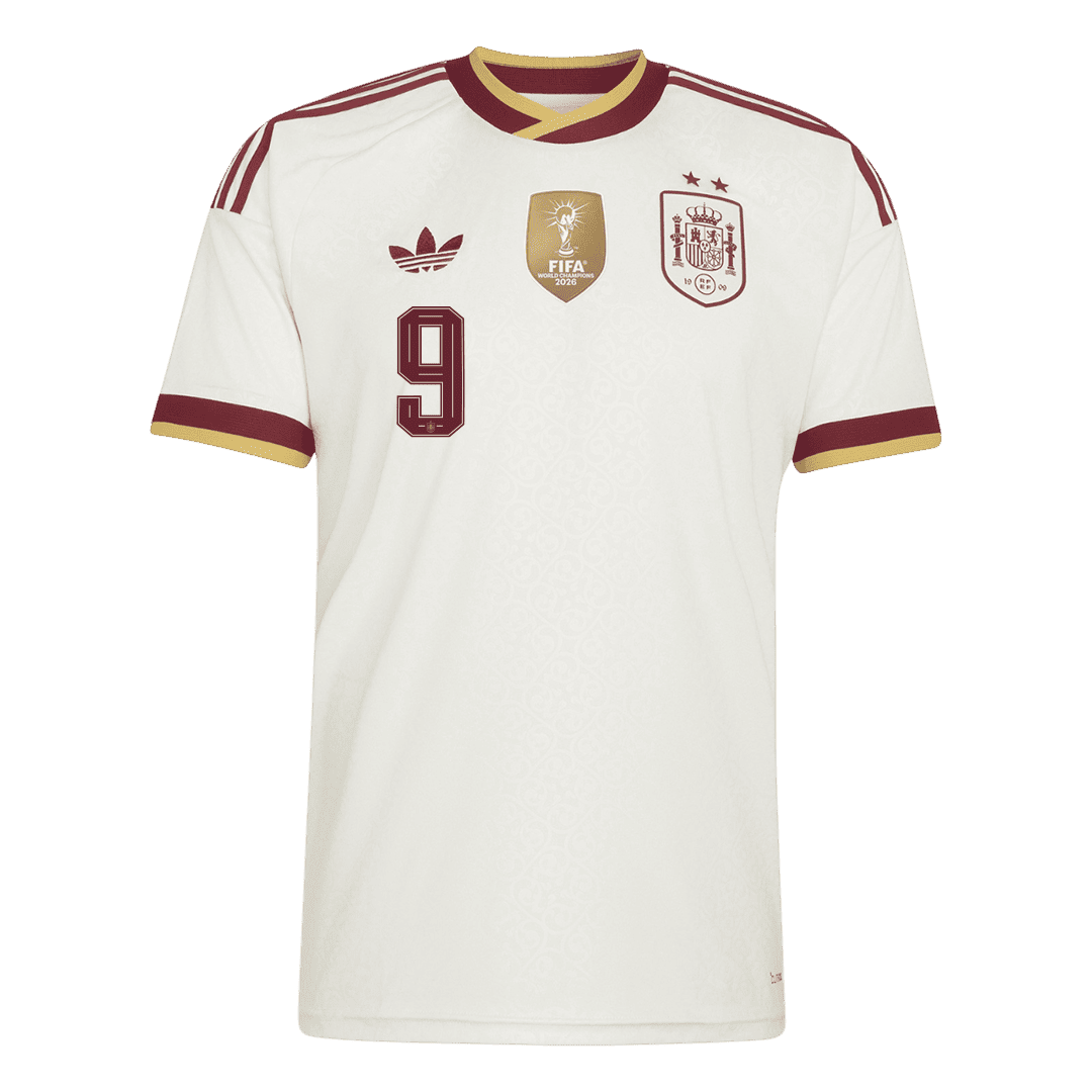 Camiseta GAVI #9 Spain 2026 Segunda Equipación Copa del Mundo - Versión Hincha
