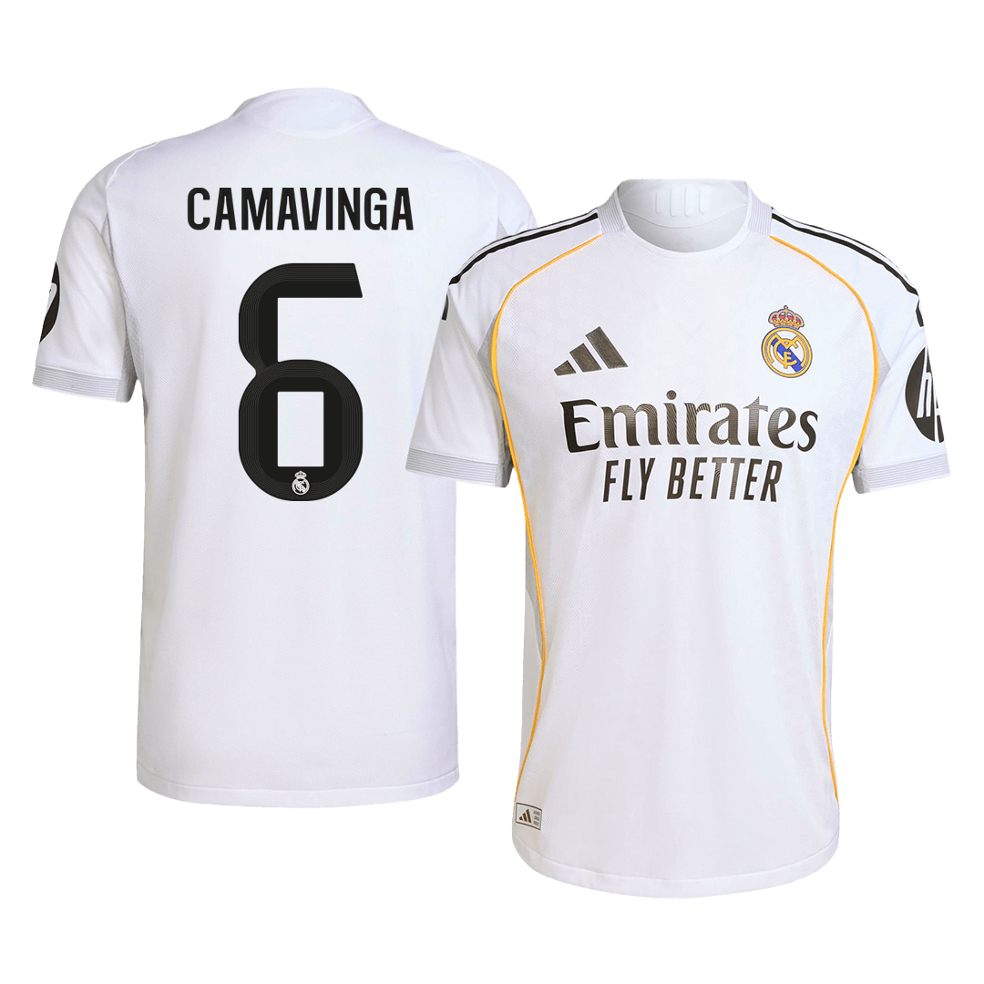 Camiseta Auténtica Camavinga #6 Real Madrid 2025/26 Primera Equipación - Versión Jugador