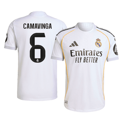 Camiseta Auténtica Camavinga #6 Real Madrid 2025/26 Primera Equipación - Versión Jugador