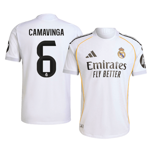 Camiseta Auténtica Camavinga #6 Real Madrid 2025/26 Primera Equipación - Versión Jugador