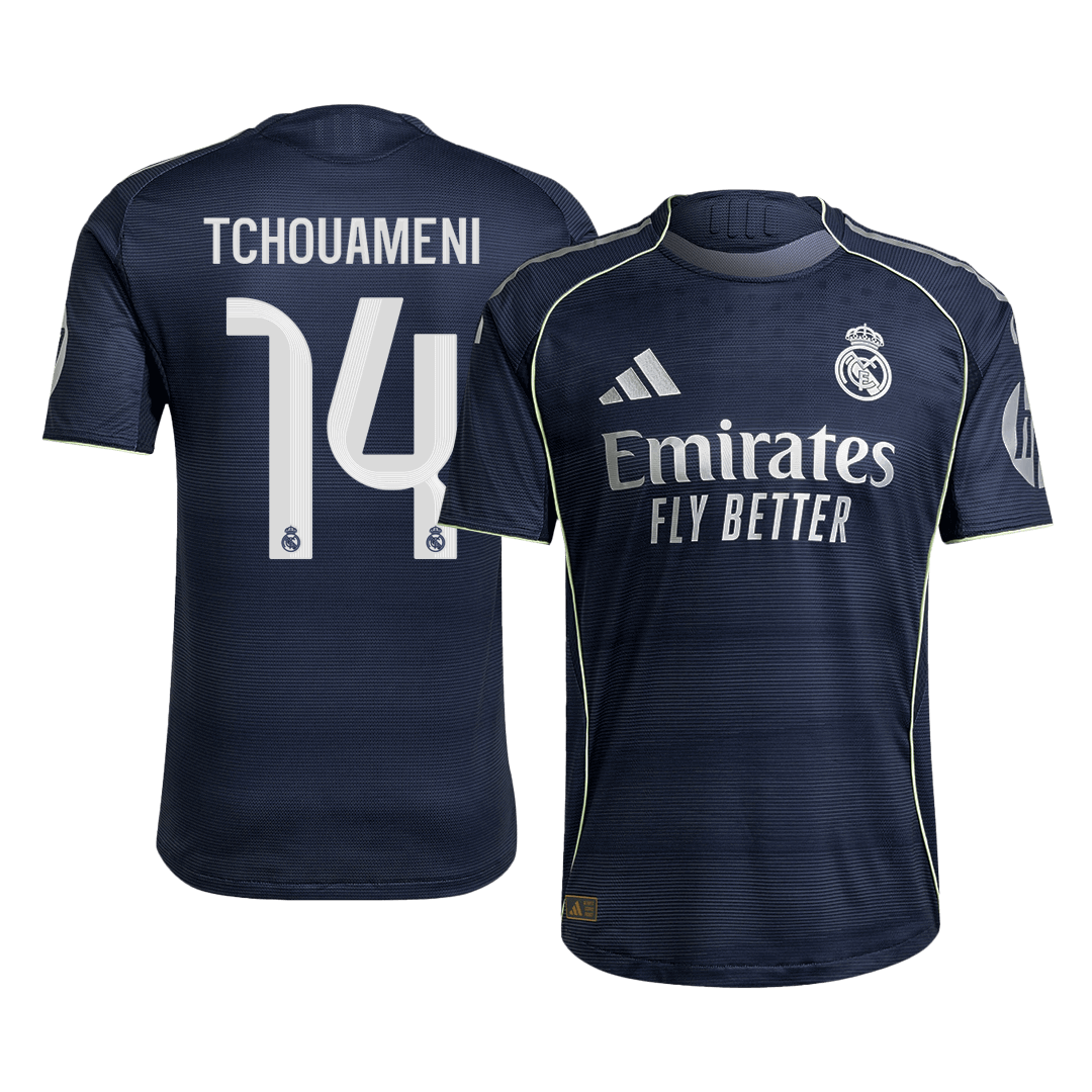 Camiseta Auténtica Tchouameni #14 Real Madrid 2025/26 Segunda Equipación - Versión Jugador