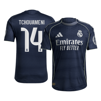Camiseta Auténtica Tchouameni #14 Real Madrid 2025/26 Segunda Equipación - Versión Jugador