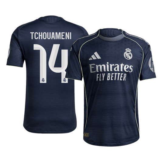 Camiseta Auténtica Tchouameni #14 Real Madrid 2025/26 Segunda Equipación - Versión Jugador