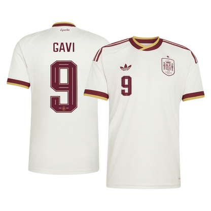 Camiseta Gavi #9 España 2026 Segunda Equipación Copa del Mundo - Versión Hincha