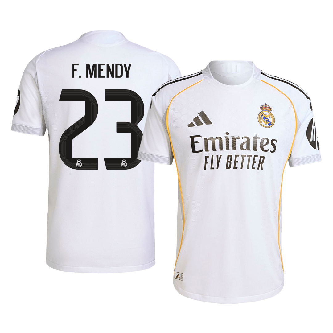 Camiseta Auténtica F. Mendy #23 Real Madrid 2025/26 Primera Equipación - Versión Jugador