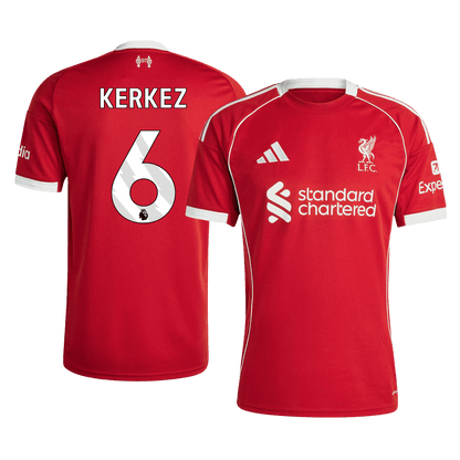 Camiseta Kerkez #6 Liverpool 2025/26 Primera Equipación - Versión Hincha