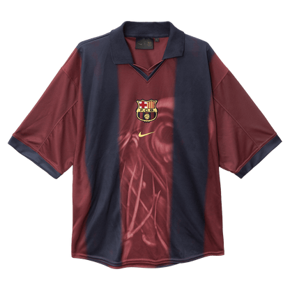 Camiseta Retro 2000/01 Barcelona X CJ Primera Equipación Hombre - Versión Hincha