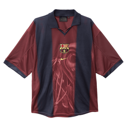 Camiseta Retro 2000/01 Barcelona X CJ Primera Equipación Hombre - Versión Hincha