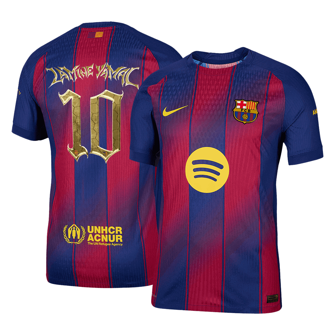 Camiseta Auténtica Lamine Yamal #10 Barcelona 2025/26 Primera Equipación - Versión Jugador