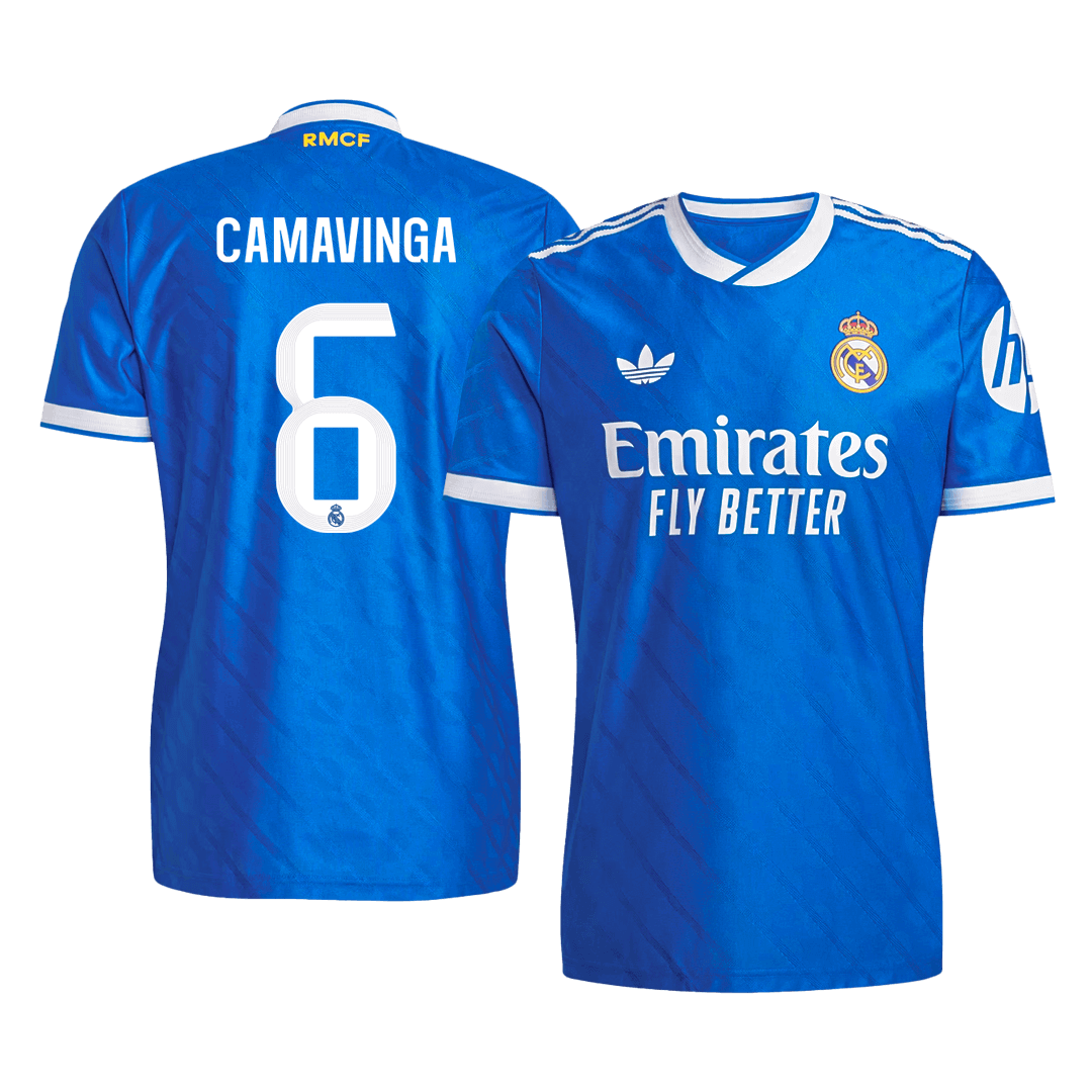 Camiseta Auténtica Camavinga #6 Real Madrid 2025/26 Tercera Equipación - Versión Jugador