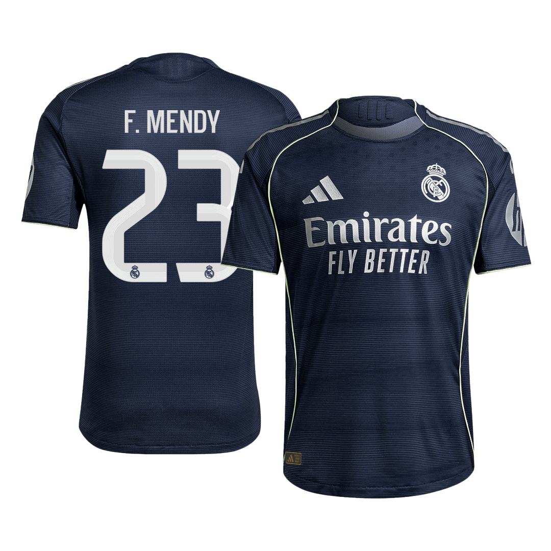 Camiseta Auténtica F. Mendy #23 Real Madrid 2025/26 Segunda Equipación - Versión Jugador