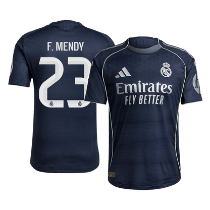 Camiseta Auténtica F. Mendy #23 Real Madrid 2025/26 Segunda Equipación - Versión Jugador