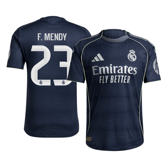 Camiseta Auténtica F. Mendy #23 Real Madrid 2025/26 Segunda Equipación - Versión Jugador