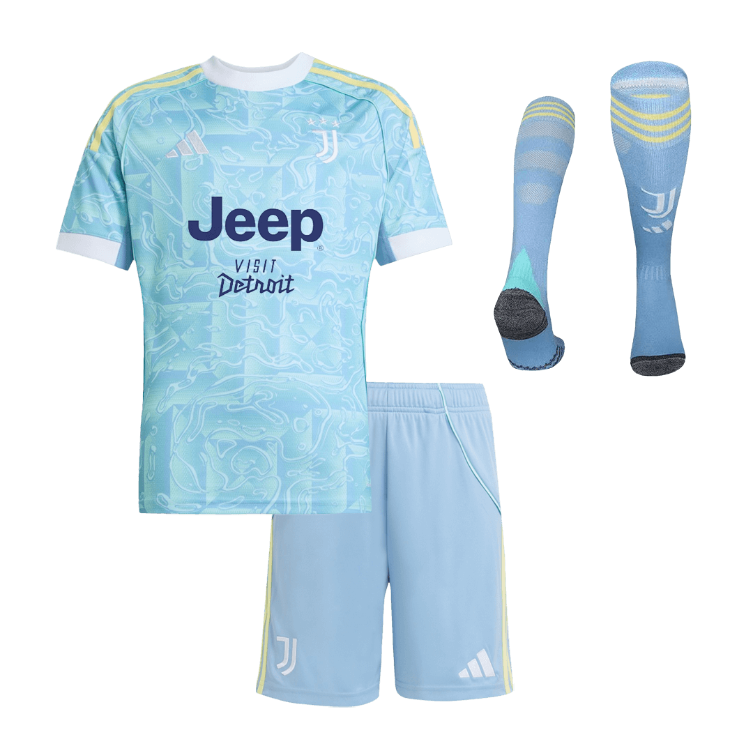Conjunto Infantil Completo Juventus 2025/26 Segunda Equipación