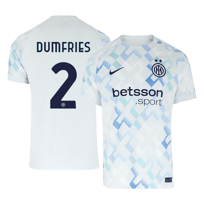 Camiseta Dumfries #2 Inter Milan 2025/26 Segunda Equipación - Versión Hincha