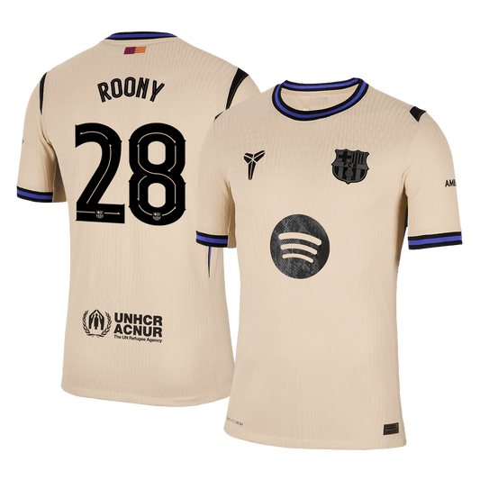 UCL Camiseta Auténtica Roony #28 Barcelona 2025/26 Segunda Equipación - Versión Jugador