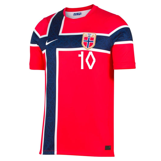 Camiseta Ødegaard #10 Noruega 2026 Primera Equipación Copa del Mundo - Versión Hincha