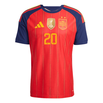 Camiseta Auténtica PEDRI #20 Spain 2026 Primera Equipación Copa del Mundo -Versión Jugador