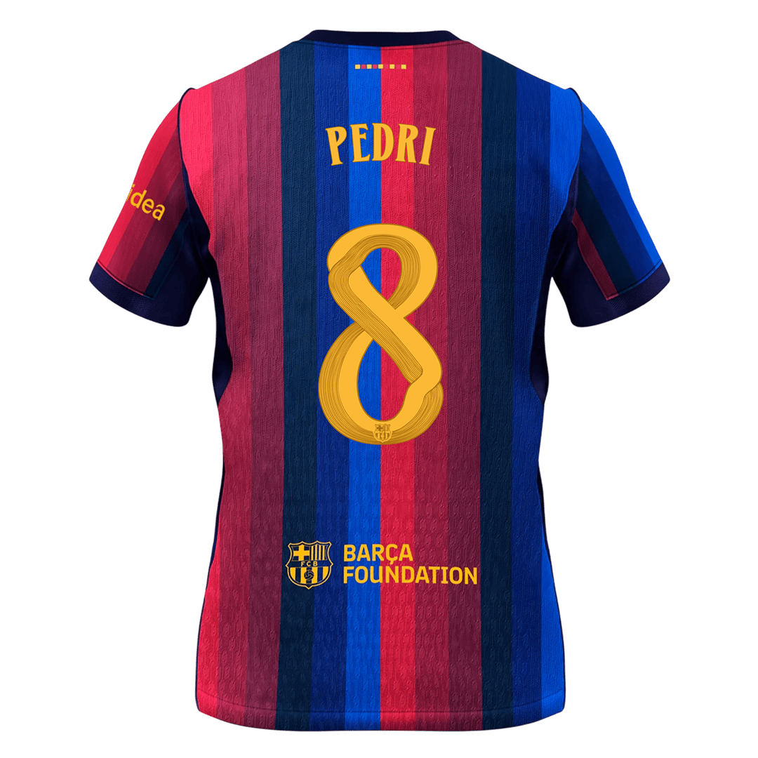 UCL Camiseta PEDRI #8 Barcelona 2026/27 Primera Equipación - Versión Hincha