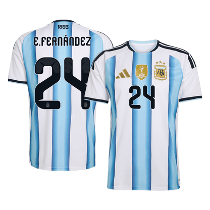 Camiseta E. Fernández #24 Argentina 2026 Primera Equipación Copa del Mundo - Versión Hincha (Calidad Premium)