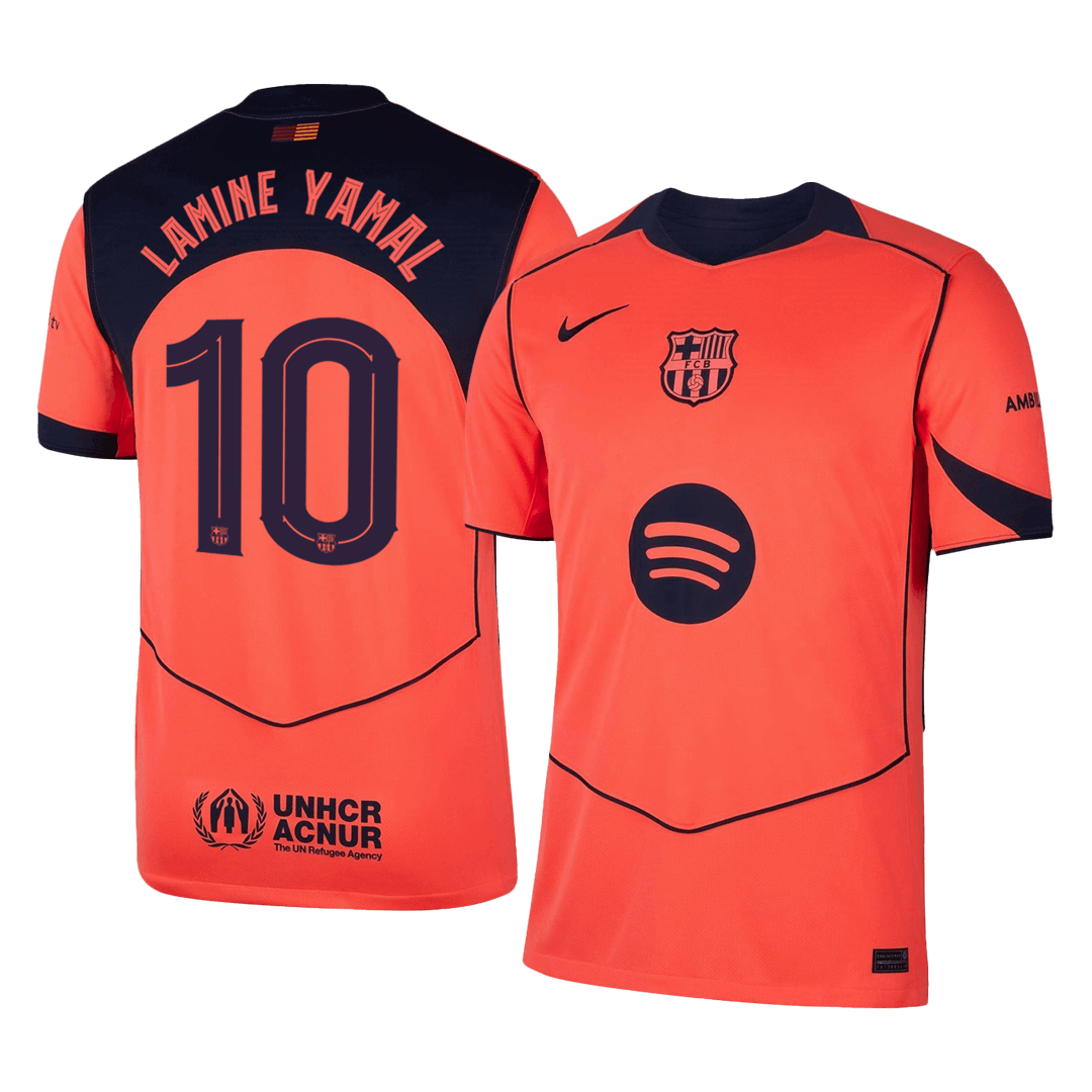 UCL Camiseta Lamine Yamal #10 Barcelona 2025/26 Tercera Equipación - Versión Hincha