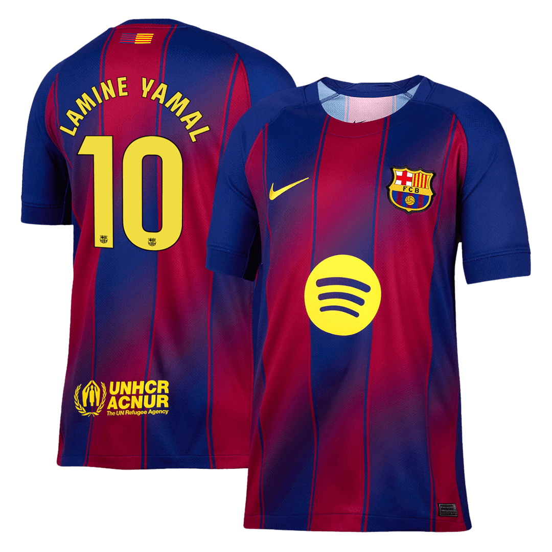 Camiseta Lamine Yamal #10 Barcelona 2025/26 Primera Equipación - Versión Hincha