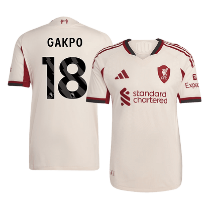Camiseta Auténtica Gakpo #18 Liverpool 2025/26 Segunda Equipación - Versión Jugador
