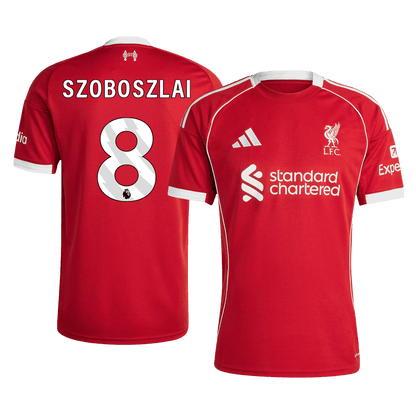 Camiseta Szoboszlai #8 Liverpool 2025/26 Primera Equipación - Versión Hincha